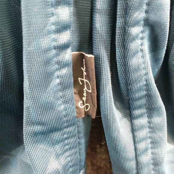 Sean John Men's Full Zip Bomber Jacket Blue XXL 2XL Geometric Zip Sleeve - Picture 11 of 16